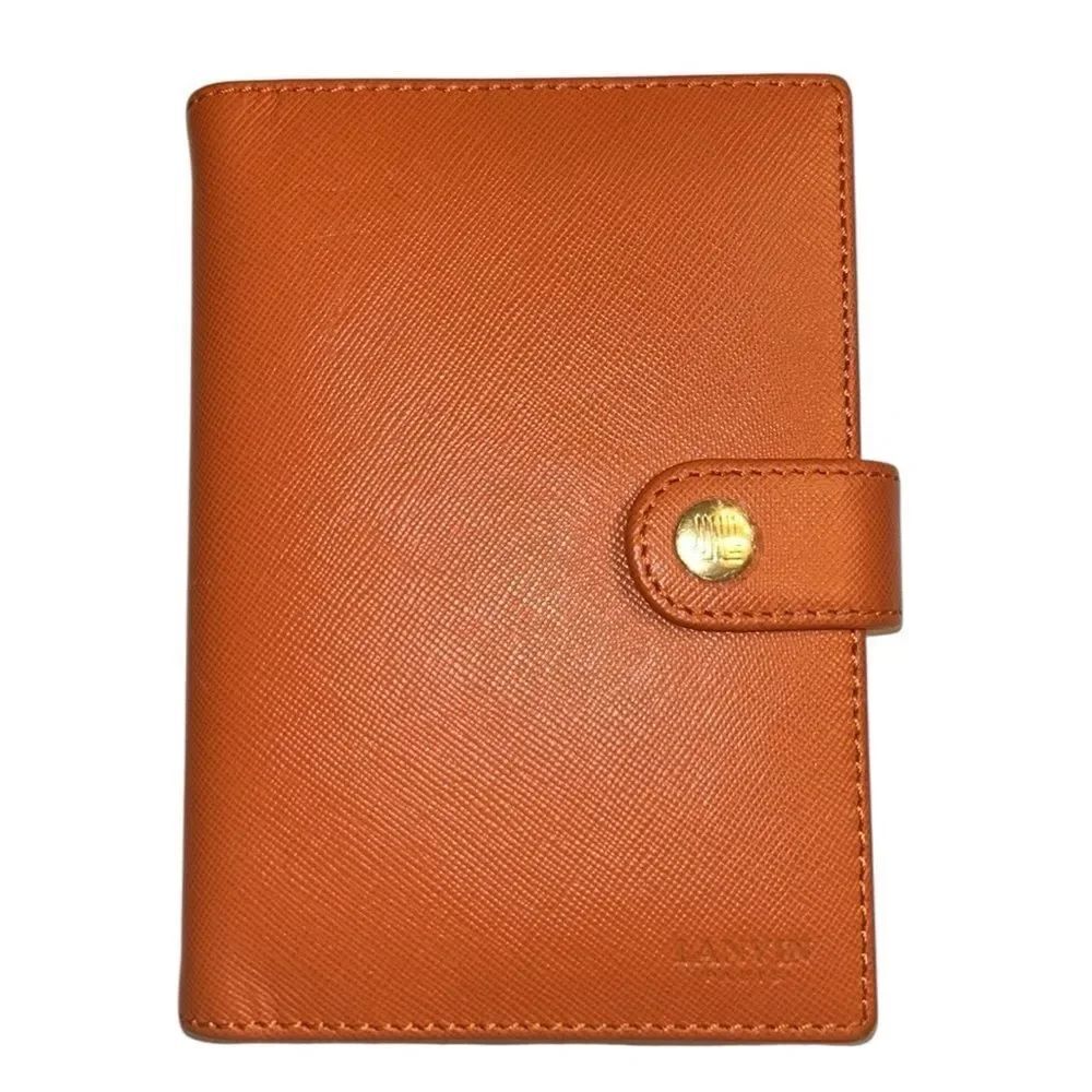 Lanvin Orange Agenda Wallet Notebook